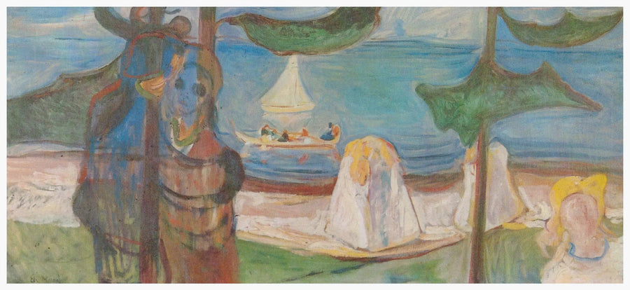 Uścisk na plaży (Frise Linde) - Edvard Munch