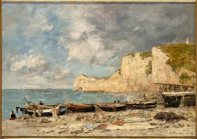 Étretat, klif d'Amont - Eugène Boudin