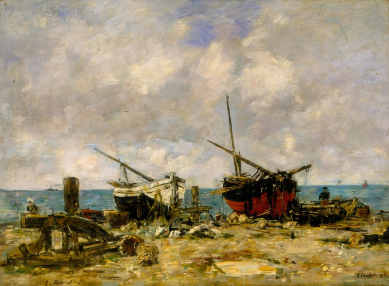 Étretat - Wraki statków - Eugène Boudin
