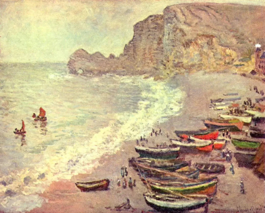 Étretat: plaża i Porte d'Amont W828 - Claude Monet