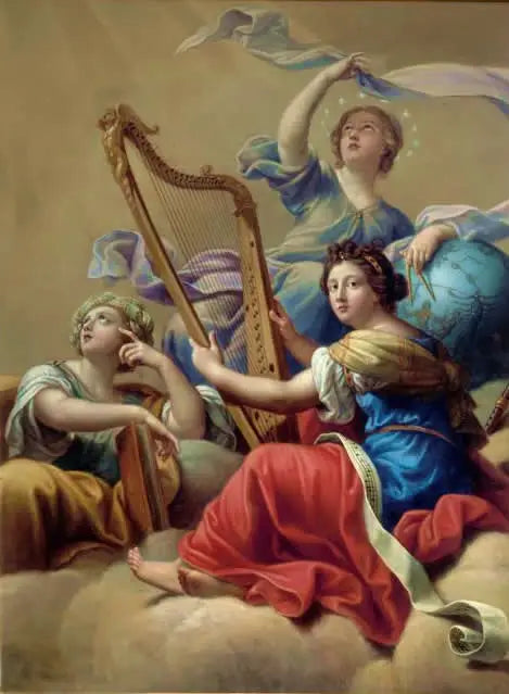 Euterpe, Érato i Urania - Pierre Mignard