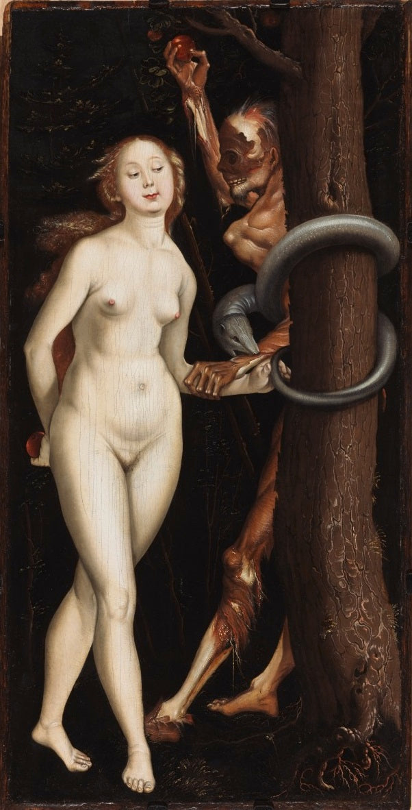 Ewa, wąż i Śmierć - Hans Baldung Grien