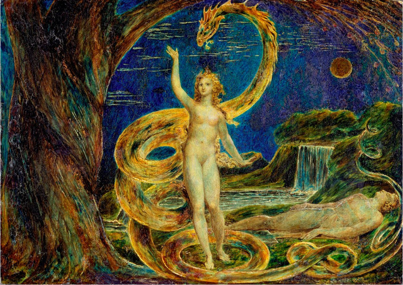 Ewa kuszona przez węża - William Blake
