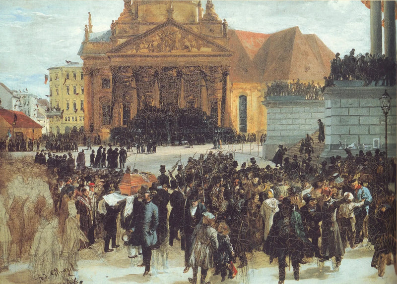 Wystawa zmarłych z marca - Adolph von Menzel