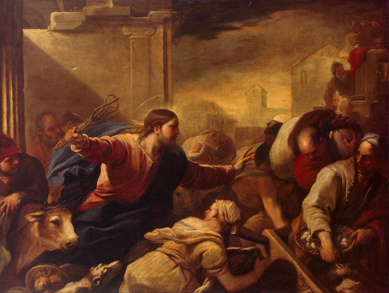 Wypędzenie kupców ze świątyni - Luca Giordano