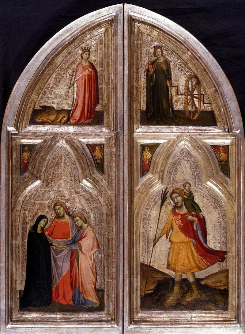 Zewnątrz skrzydeł triptyku - Taddeo Gaddi