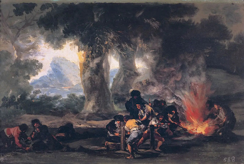 Wytwarzanie kul w Sierra de Tardienta - Francisco de Goya