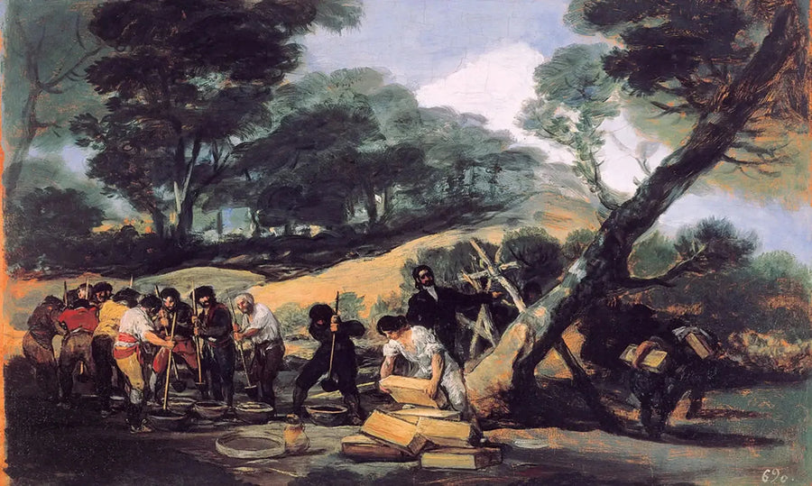 Wytwarzanie proszku w Sierra de Tardienta - Francisco de Goya