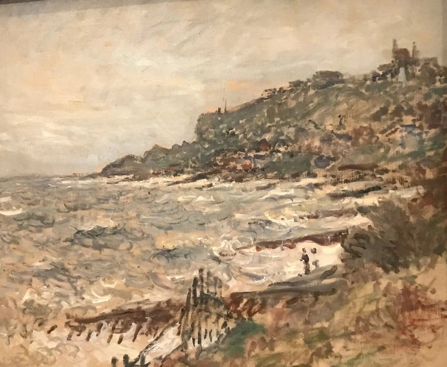 Skała w Sainte-Adresse, pochmurna pogoda - Claude Monet