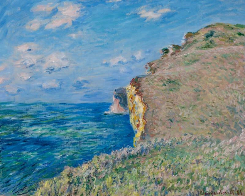 La Falaise à Fécamp W656 - Claude Monet