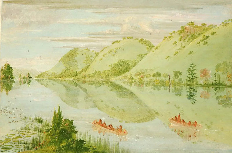 Malownicze klify nad Prairie du Chien - George Catlin