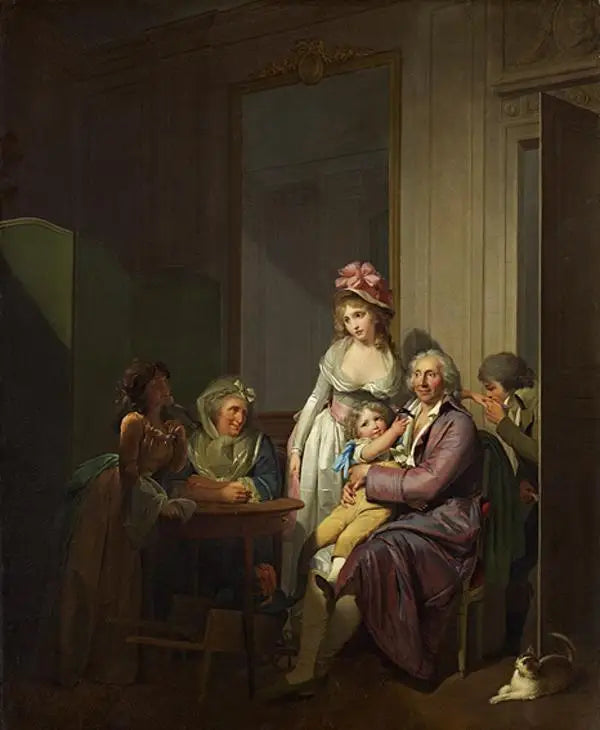 Rodzina w wnętrzu - Louis-Léopold Boilly