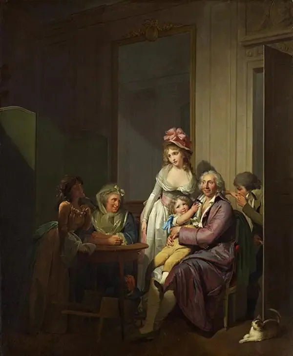 Rodzina w wnętrzu - Louis-Léopold Boilly