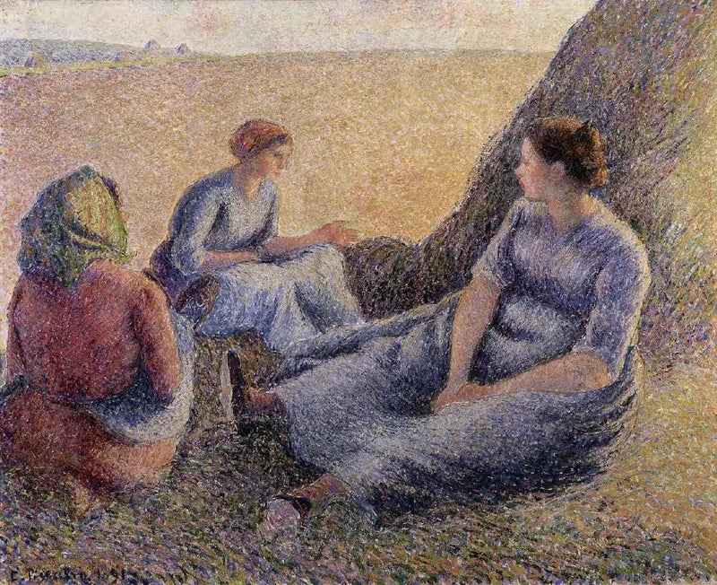 Odpoczywające żniwiarki - Camille Pissarro