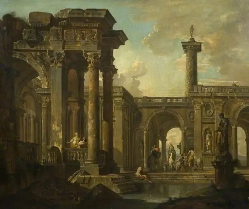 Architektoniczna fantazja z klasycznymi ruinami - Giovanni Paolo Panini