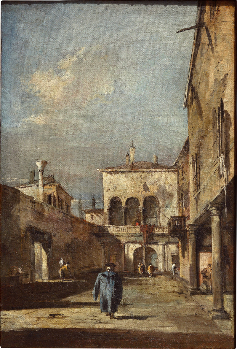 Architektoniczna fantazja z dziedzińcem - Francesco Guardi