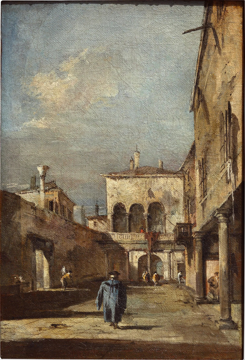 Architektoniczna fantazja z dziedzińcem - Francesco Guardi
