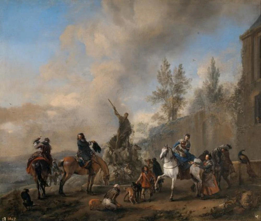 Les fauconniers partent à la chasse - Philips Wouwerman