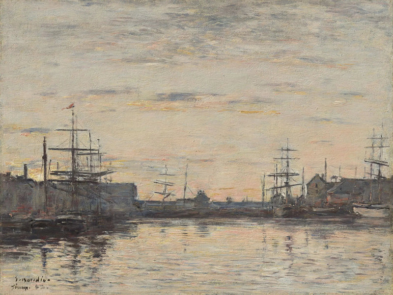 Fécamp: port wewnętrzny - Eugène Boudin