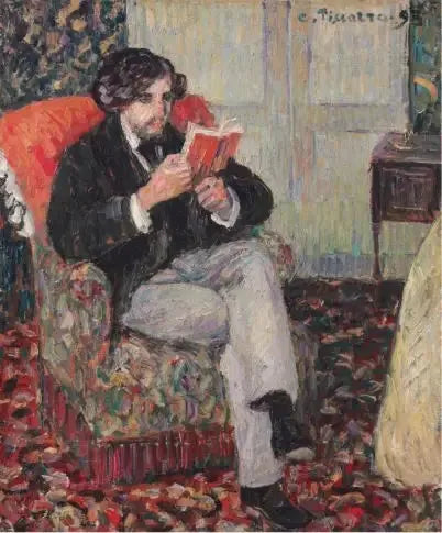 Félix Pissarro czytający - Camille Pissarro