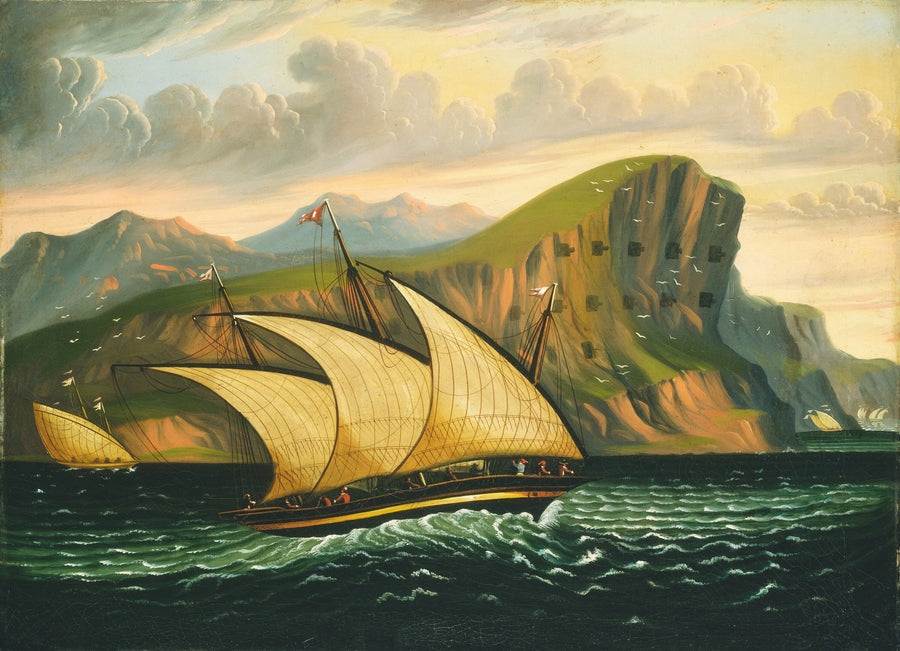 Felouque au large de Gibraltar - Thomas Chambers