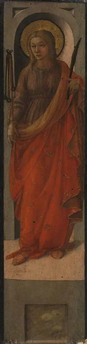 Kobieta Święta z młotem (Święta Walburga?) - Fra Filippo Lippi
