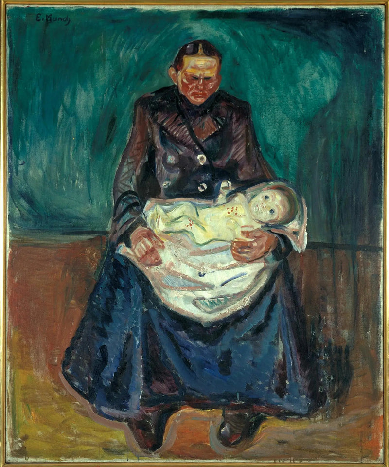 Kobieta z chorym dzieckiem. Dziedzictwo - Edvard Munch