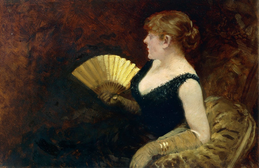 Kobieta z wachlarzem - Giuseppe De Nittis