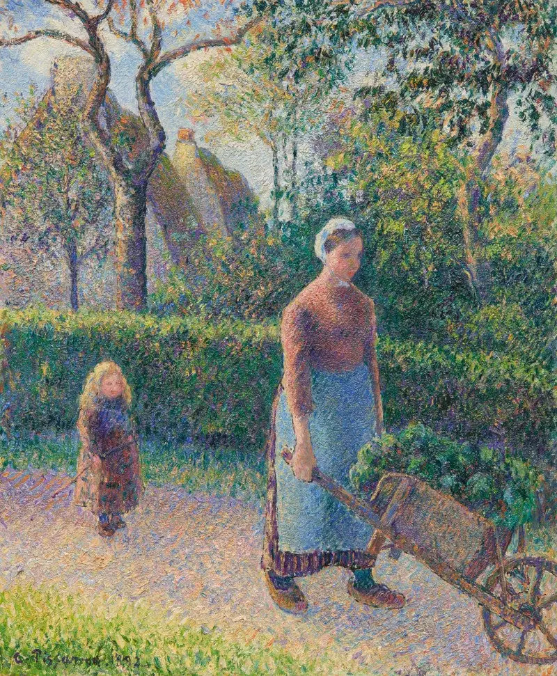 Kobieta z wózkiem - Camille Pissarro