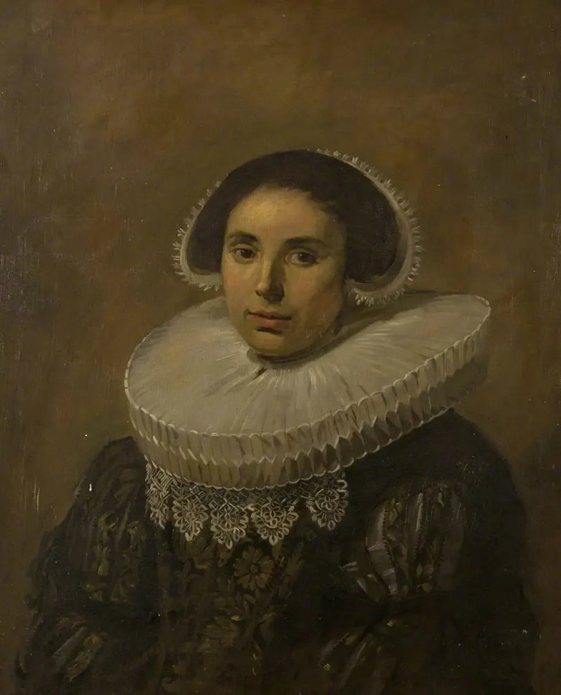 Kobieta z kołnierzem (może Sara Wolphaerts van Diemen) - Frans Hals