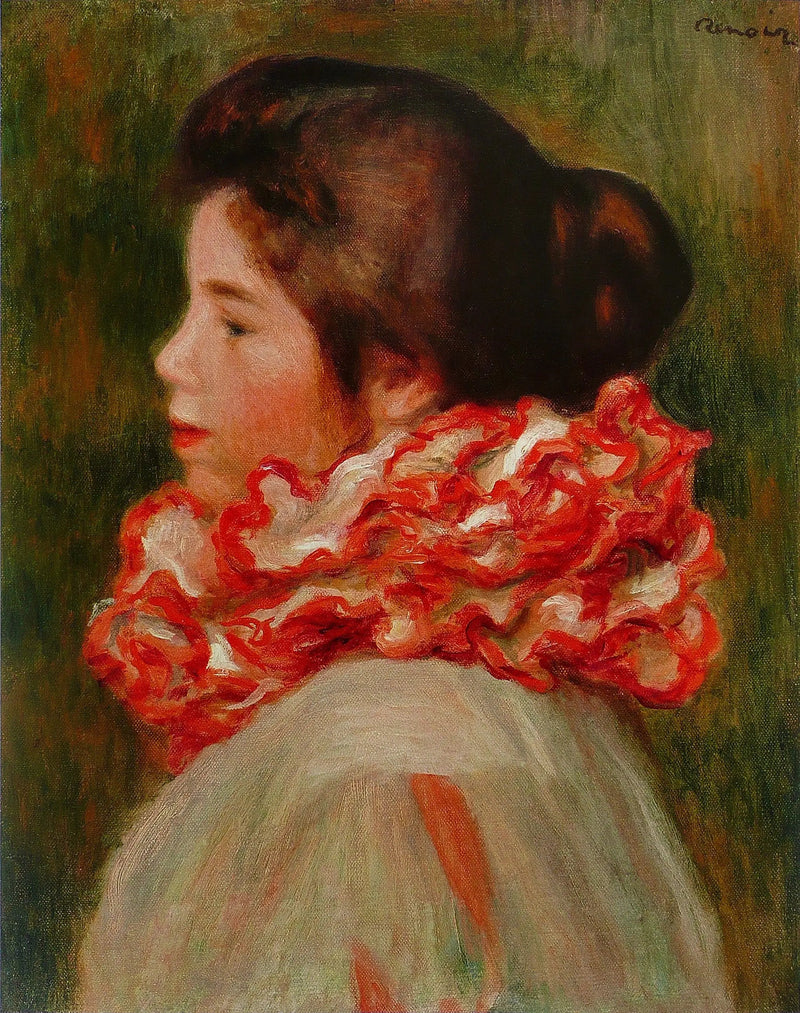 Kobieta w czerwonym kołnierzu - Pierre-Auguste Renoir