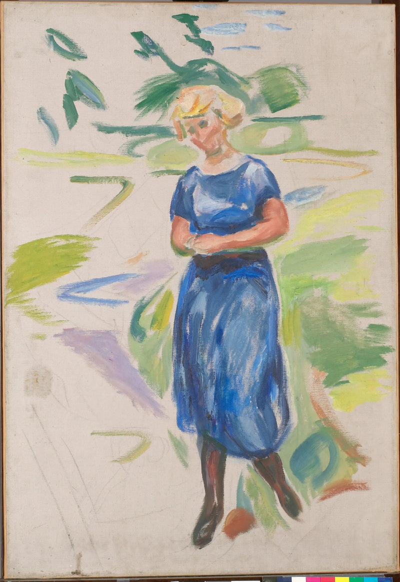 Kobieta w niebieskiej sukience - Edvard Munch