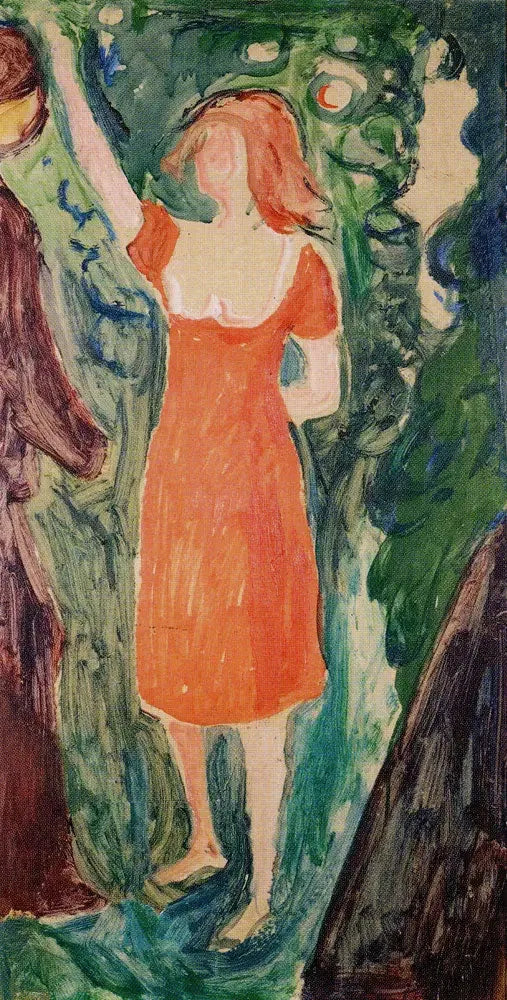 Kobieta w czerwonej sukni - Edvard Munch