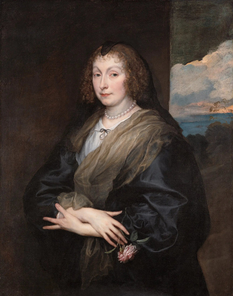 Kobieta z różą - Antoine van Dyck