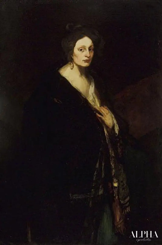 Femme à Manteau - Robert Henri - Reproductions de tableaux et peintures haut de gamme