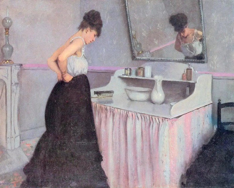Kobieta przy toaletce - Gustave Caillebotte