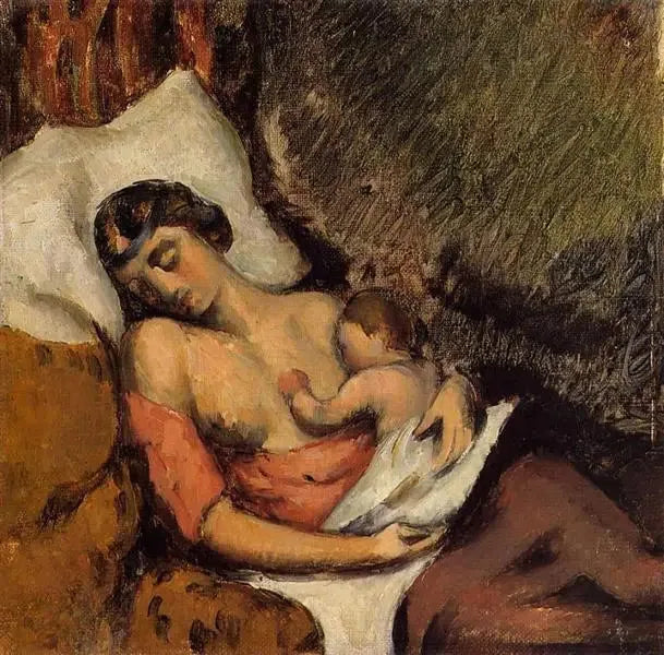 Kobieta karmiąca swoje dziecko - Paul Cézanne