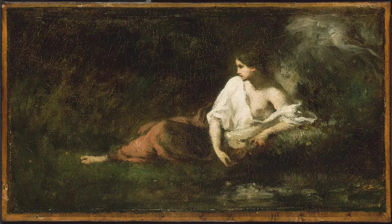 Kobieta leżąca w krajobrazie - Jean-François Millet