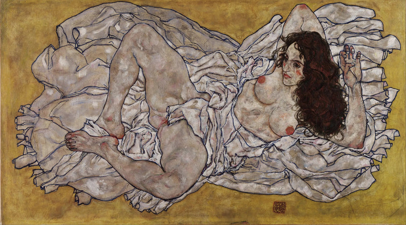 Leżąca kobieta - Egon Schiele