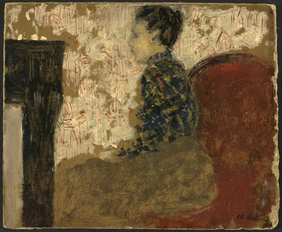 Siedząca kobieta przy kominku - Édouard Vuillard