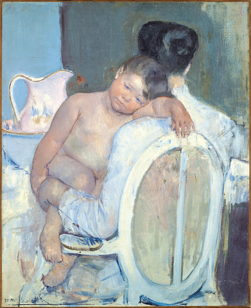 Kobieta siedząca z dzieckiem w ramionach - Mary Cassatt