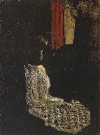 Siedząca kobieta w ciemnym pokoju - Édouard Vuillard
