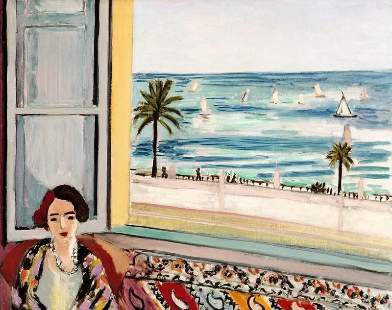 Kobieta siedząca, plecami do otwartego okna - Henri Matisse