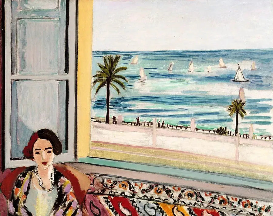 Kobieta siedząca, plecami do otwartego okna - Henri Matisse