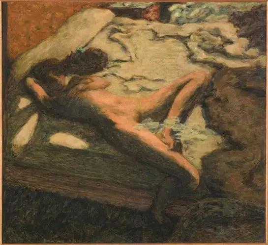 Śpiąca kobieta na łóżku - Pierre Bonnard