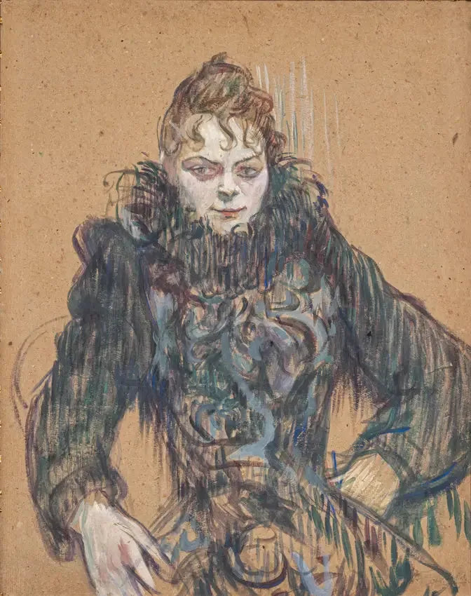 Kobieta z czarnym boa - Henri de Toulouse-Lautrec