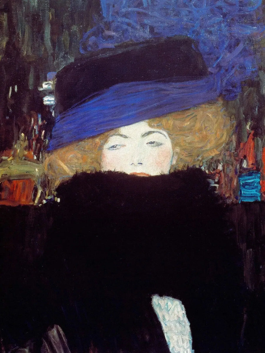 Kobieta w kapeluszu i boa z piór - Gustav Klimt