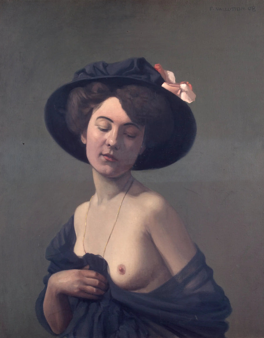 Kobieta w czarnym kapeluszu - Félix Vallotton