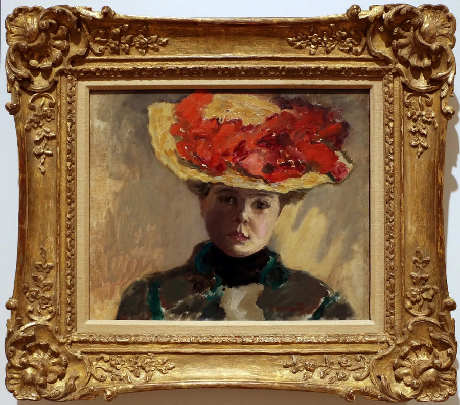 Kobieta w czerwonym kapeluszu - Pierre Bonnard