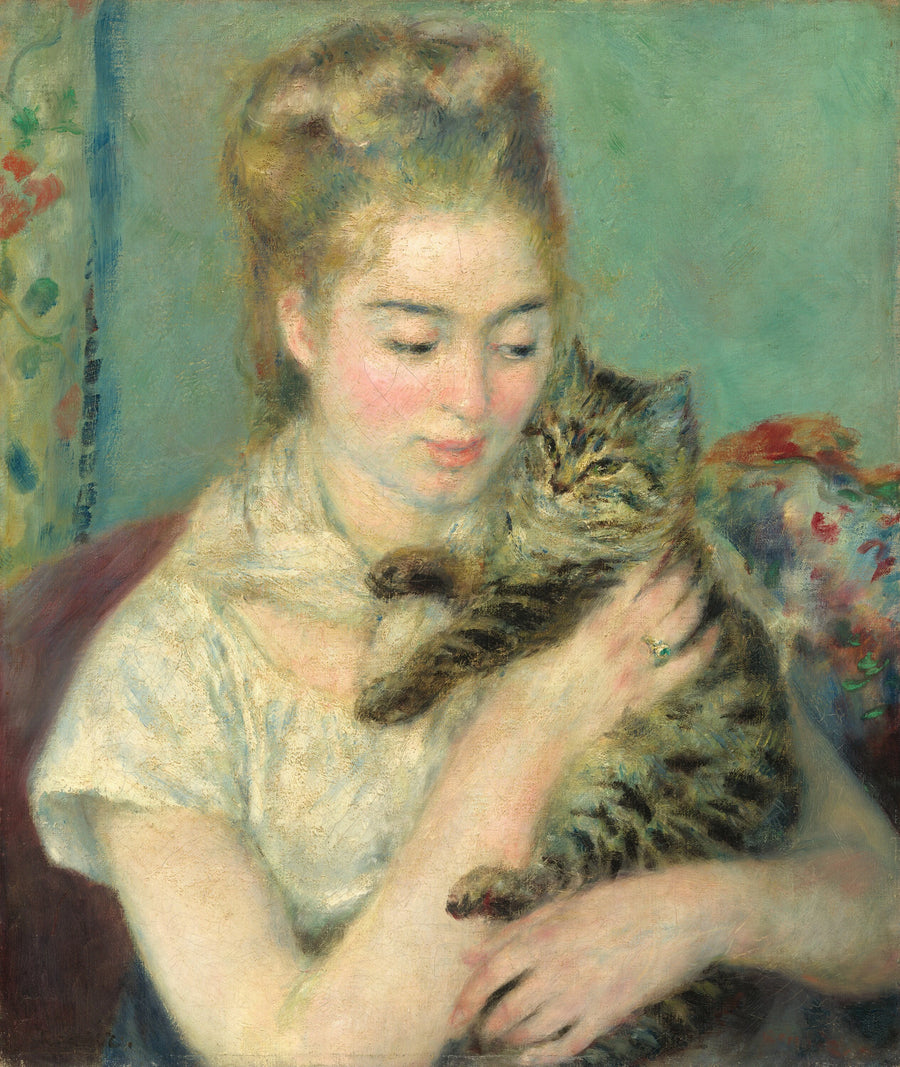 Kobieta z kotem - Pierre-Auguste Renoir